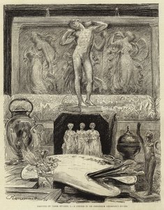 Pintores em seus estúdios, eu, um canto no estúdio de Sir Frederick Leighton